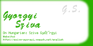 gyorgyi sziva business card